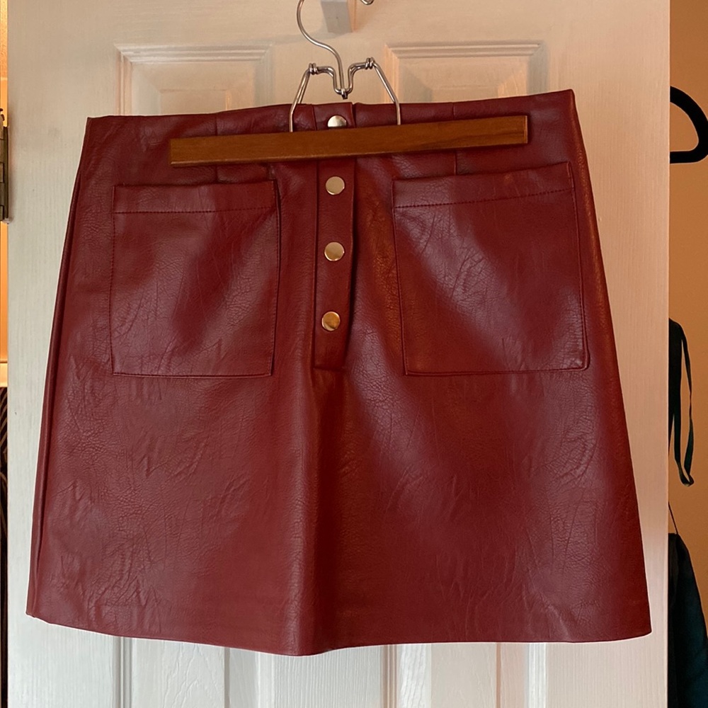 Red button skirt worn once